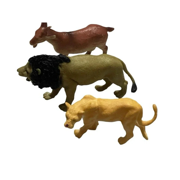 Lot of 3 Vtg. Hard Plastic Toy Farm Animals - Picture 2 of 9